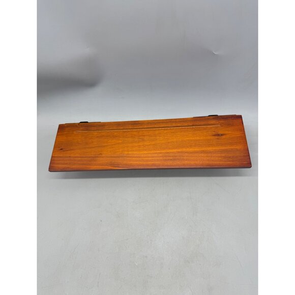 Island Rattan Wooden Woven Design Floating Shelf Brown Holds 6 LBS READ - Picture 6 of 15